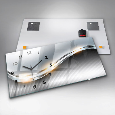 Zegar szklany 60x30 Abstrakcja