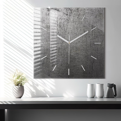 Zegar szklany 60x60 Ściana z metalu