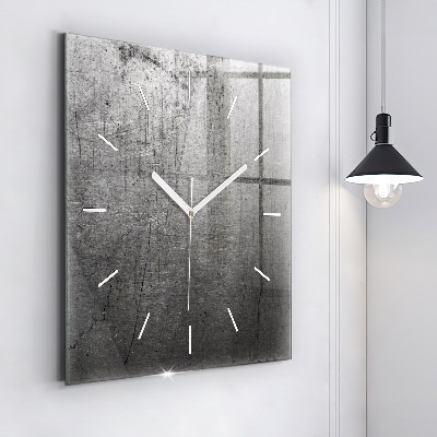 Zegar szklany 60x60 Ściana z metalu