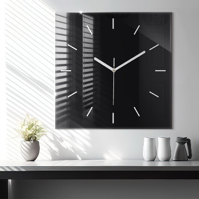 Zegar szklany 60x60 Czarny