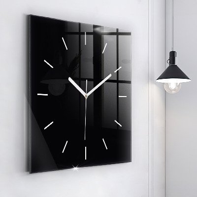 Zegar szklany 60x60 Czarny