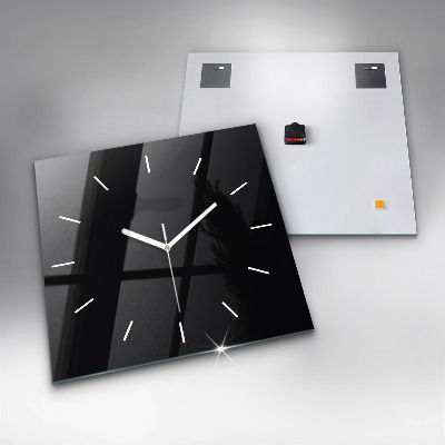 Zegar szklany 60x60 Czarny