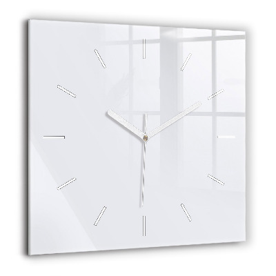 Zegar szklany 60x60 Biały