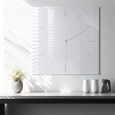 Zegar szklany 60x60 Biały
