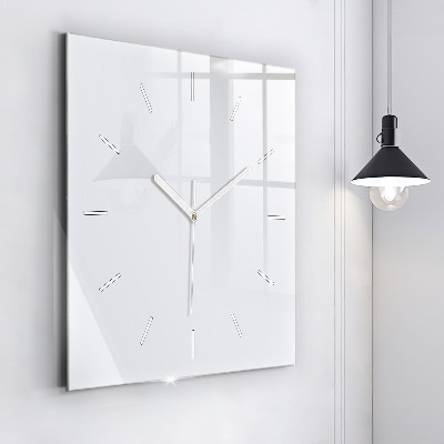 Zegar szklany 60x60 Biały
