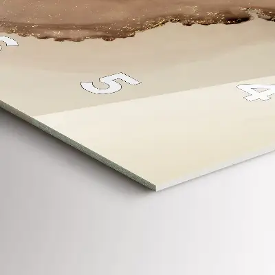 Zegar szklany 60x60 Beżowa sztuka nowoczesna