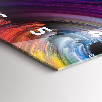 Zegar szklany 60x60 Abstrakcja sali