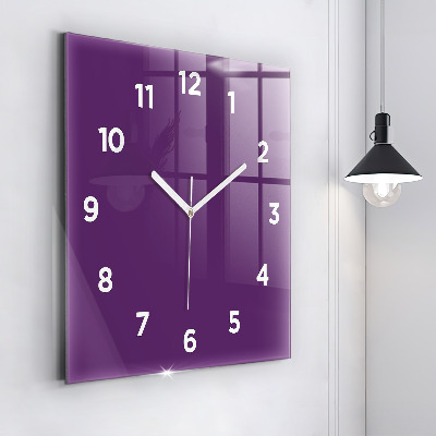 Zegar szklany 60x60 Kolor fioletowy