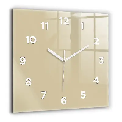 Zegar szklany 60x60 Beżowy