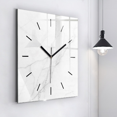 Zegar szklany 60x60 Marmur dekoracyjny