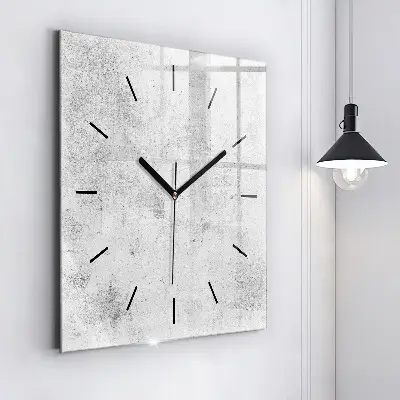 Zegar szklany 60x60 Betonowa ściana
