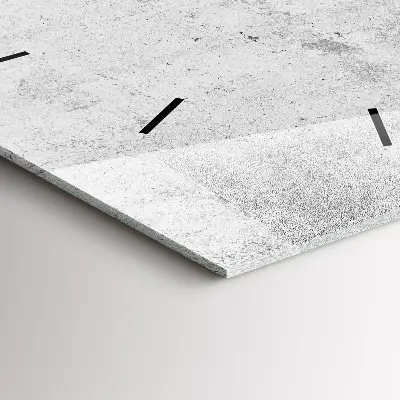 Zegar szklany 60x60 Betonowa ściana