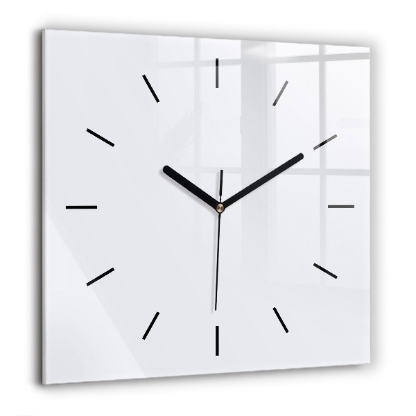 Zegar szklany 60x60 Biały