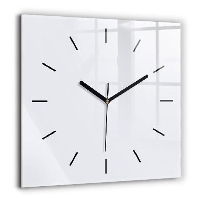 Zegar szklany 60x60 Biały