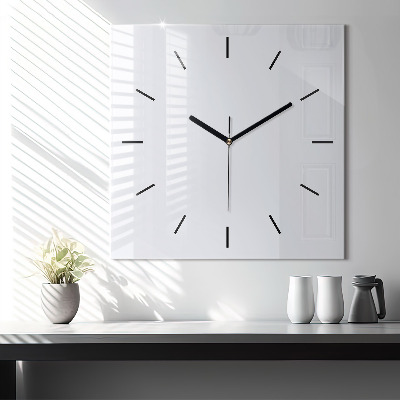 Zegar szklany 60x60 Biały