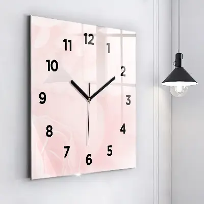 Zegar szklany 60x60 Kwitnące róże