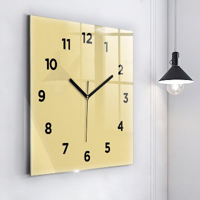Zegar szklany 60x60 Kremowy
