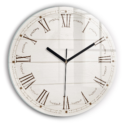 Zegar szklany fi30 Rzymskie liczby