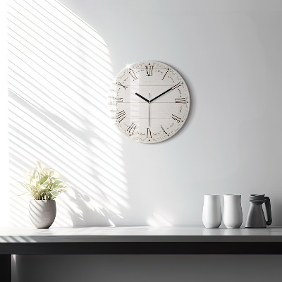 Zegar szklany fi30 Rzymskie liczby