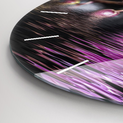 Zegar szklany fi30 Orchidea na wodzie