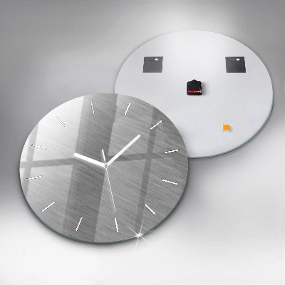 Zegar szklany fi60 Ściana z metalu