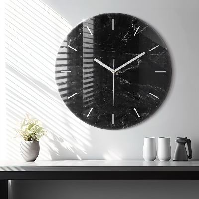 Zegar szklany fi60 Marmur