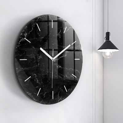 Zegar szklany fi60 Marmur