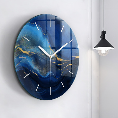 Zegar szklany fi60 Marmur