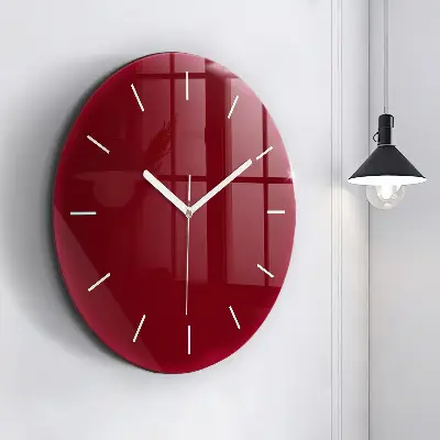 Zegar szklany fi60 Burgundowy