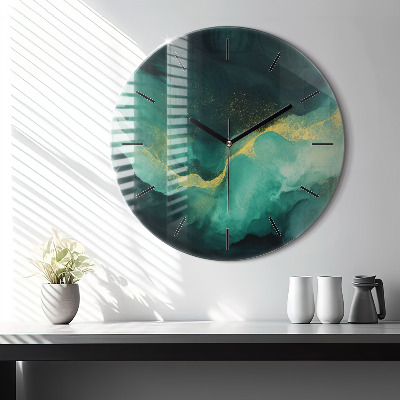 Zegar szklany fi60 Marmur