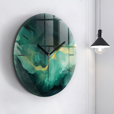 Zegar szklany fi60 Marmur