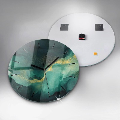 Zegar szklany fi60 Marmur