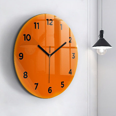 Zegar szklany fi60 Pomarańczowy