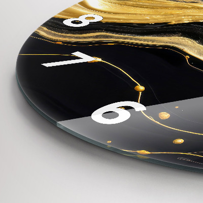 Zegar szklany fi60 Marmur