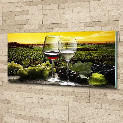 Foto obraz szkło akryl Wino i winogrona