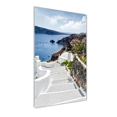 Foto obraz szklany pionowy Santorini Grecja